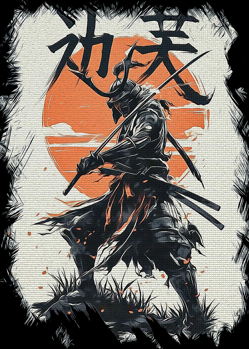 Samurai Warrior Art' Poster, picture, metal print, paint by putri
