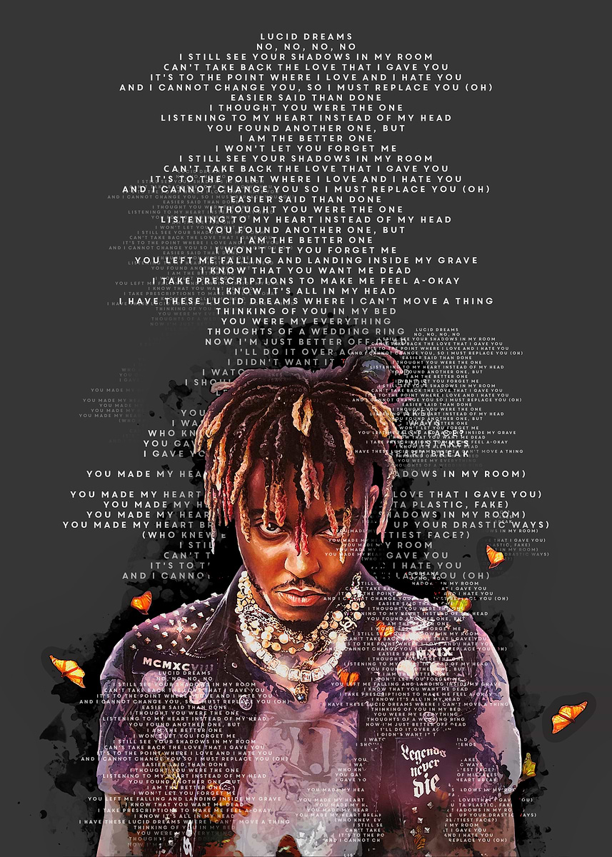 Juice Wrld' Poster, picture, metal print, paint by KI RU | Displate