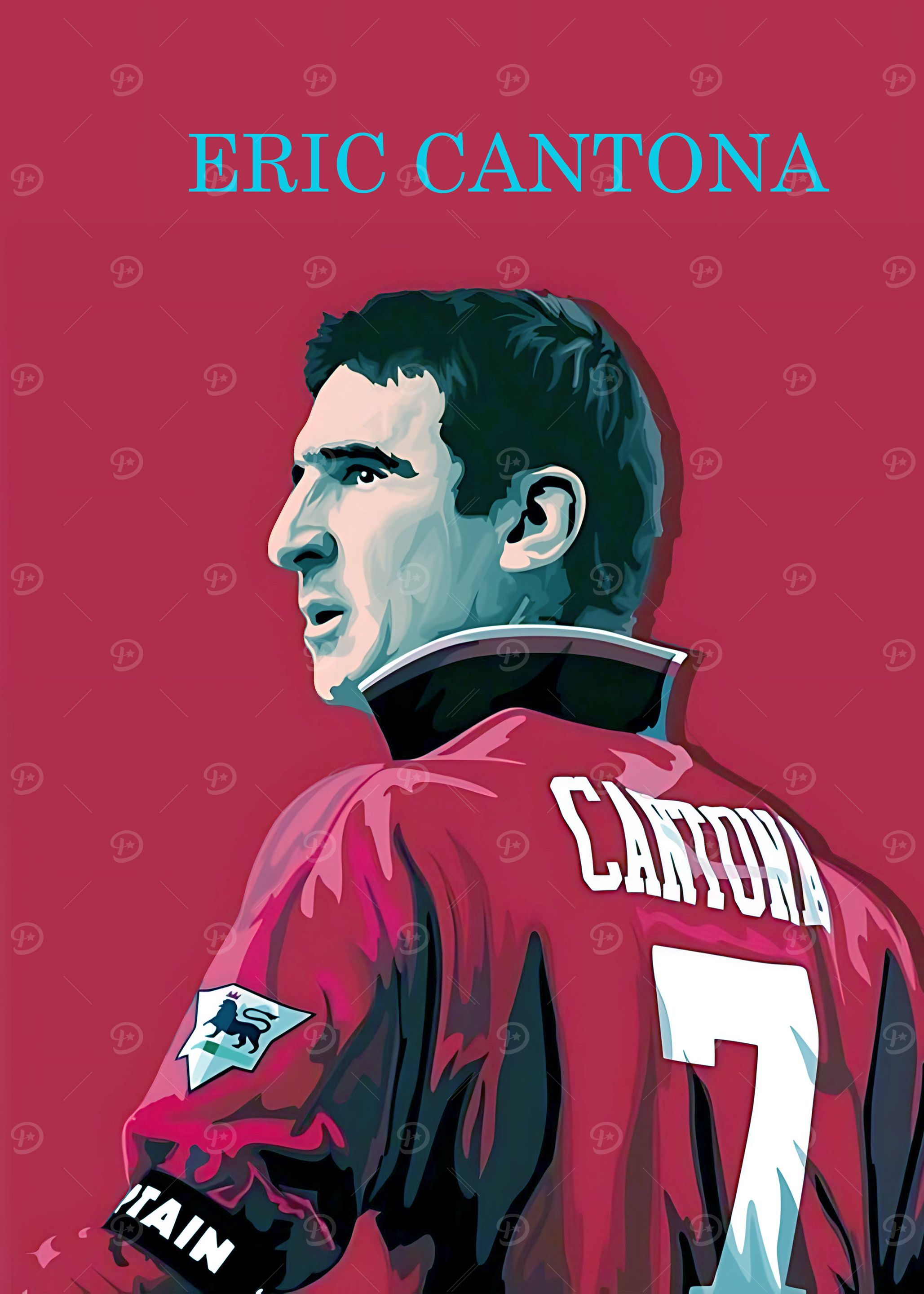 Eric Cantona ' Poster, picture, metal print, paint by sugeharto