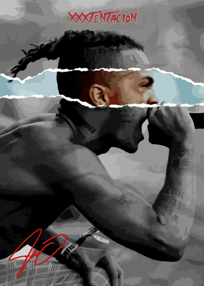 XXXTentacion Concert' Poster, picture, metal print, paint by