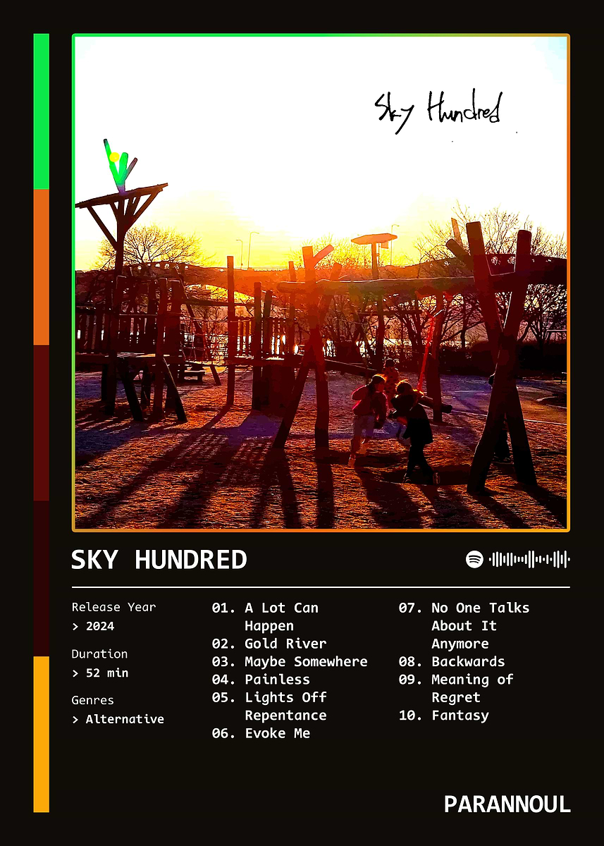 Sky Hundred (2024) Album by Parannoul' Poster, picture, metal