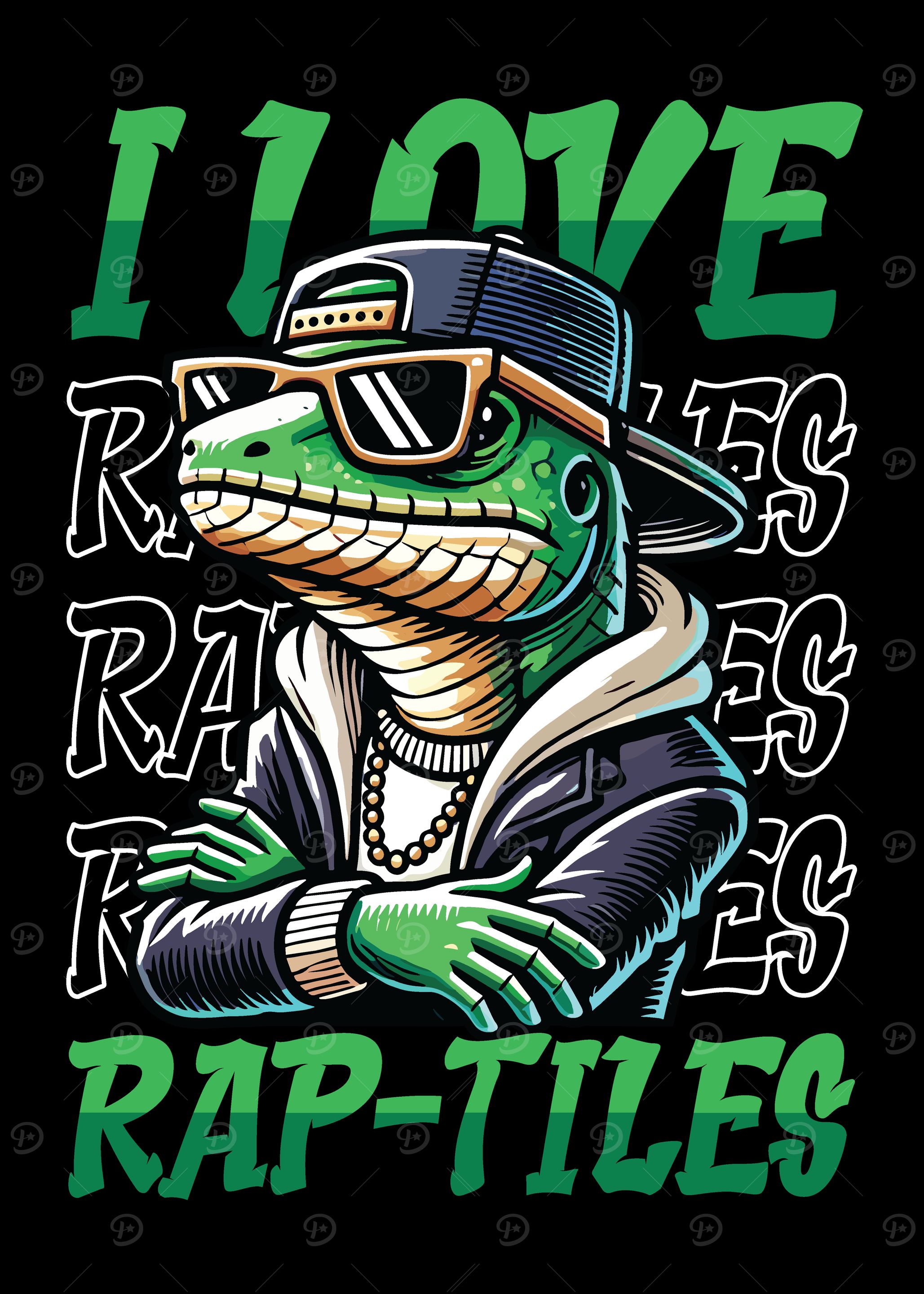 Rap-Tiles Lizard Rapper Reptile Lover' Poster, picture, metal