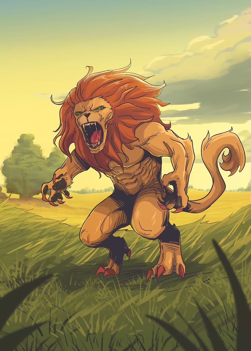 The Unbreakable Nemean Lion' Poster, picture, metal print, paint
