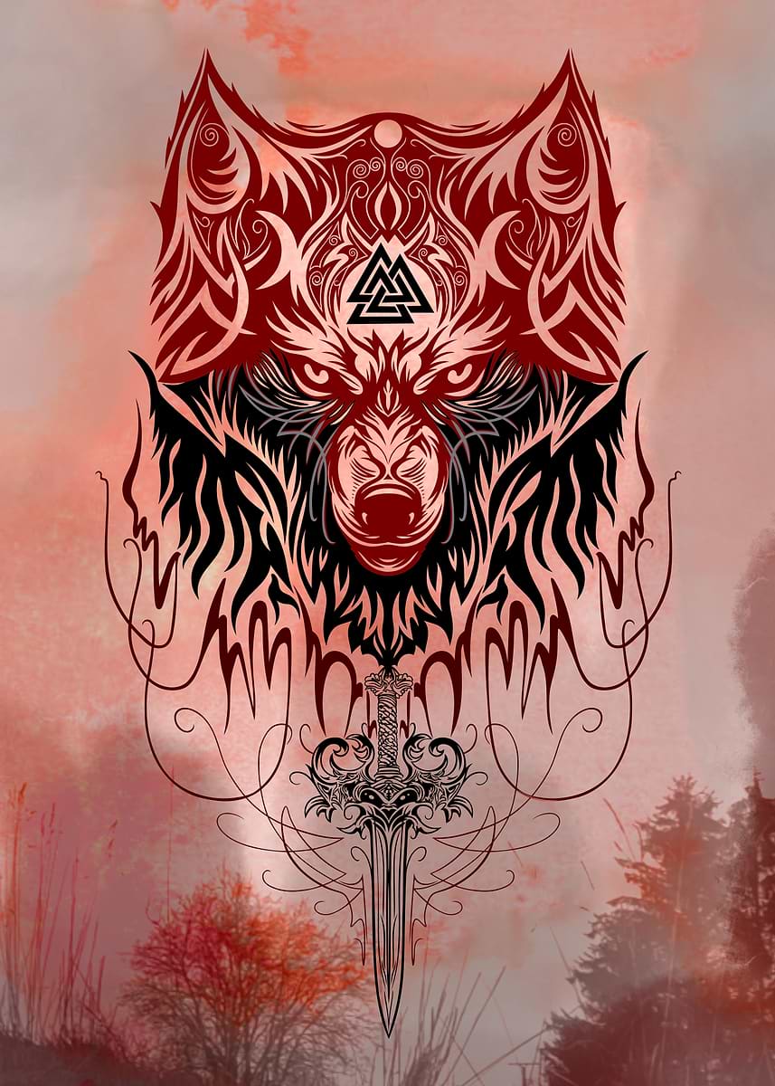 Fenris Fenrir - Time for the wolf' Poster, picture, metal print