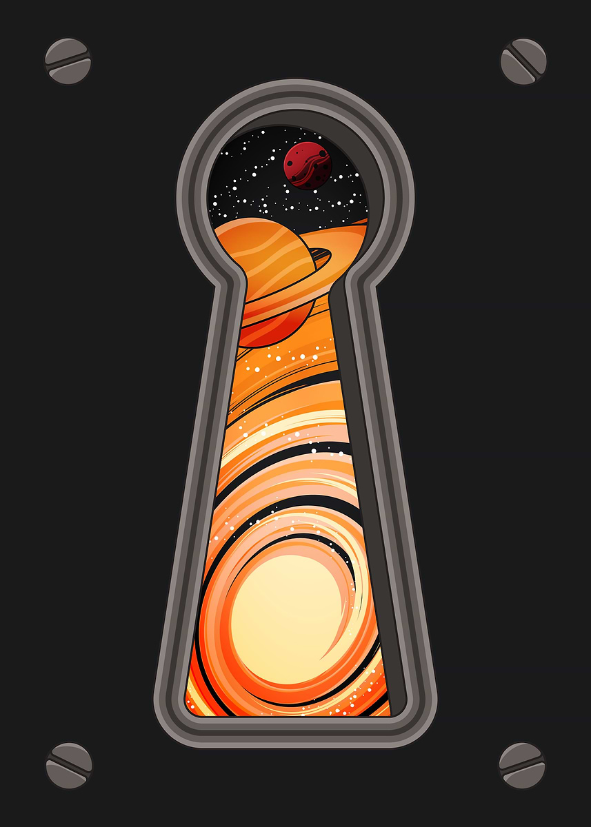 'Celestial Keyhole View' Poster, picture, metal print, paint by taofik ...