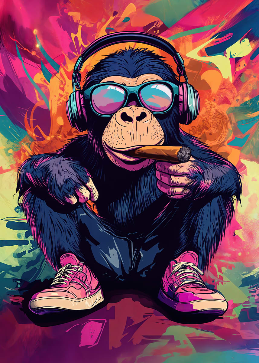 ABE マットポスター 迷彩（ 猿の惑星 ape cootie 現代アート