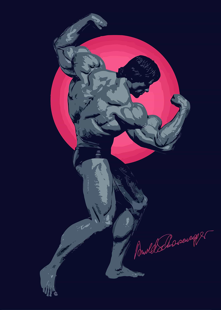 Arnold Schwarzenegger Bodybuilding' Poster, picture, metal print