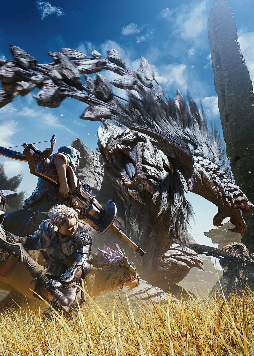 MONSTER HUNTER WILDS タペストリー Monster Hunter Wilds' Poster, picture, metal print, paint by