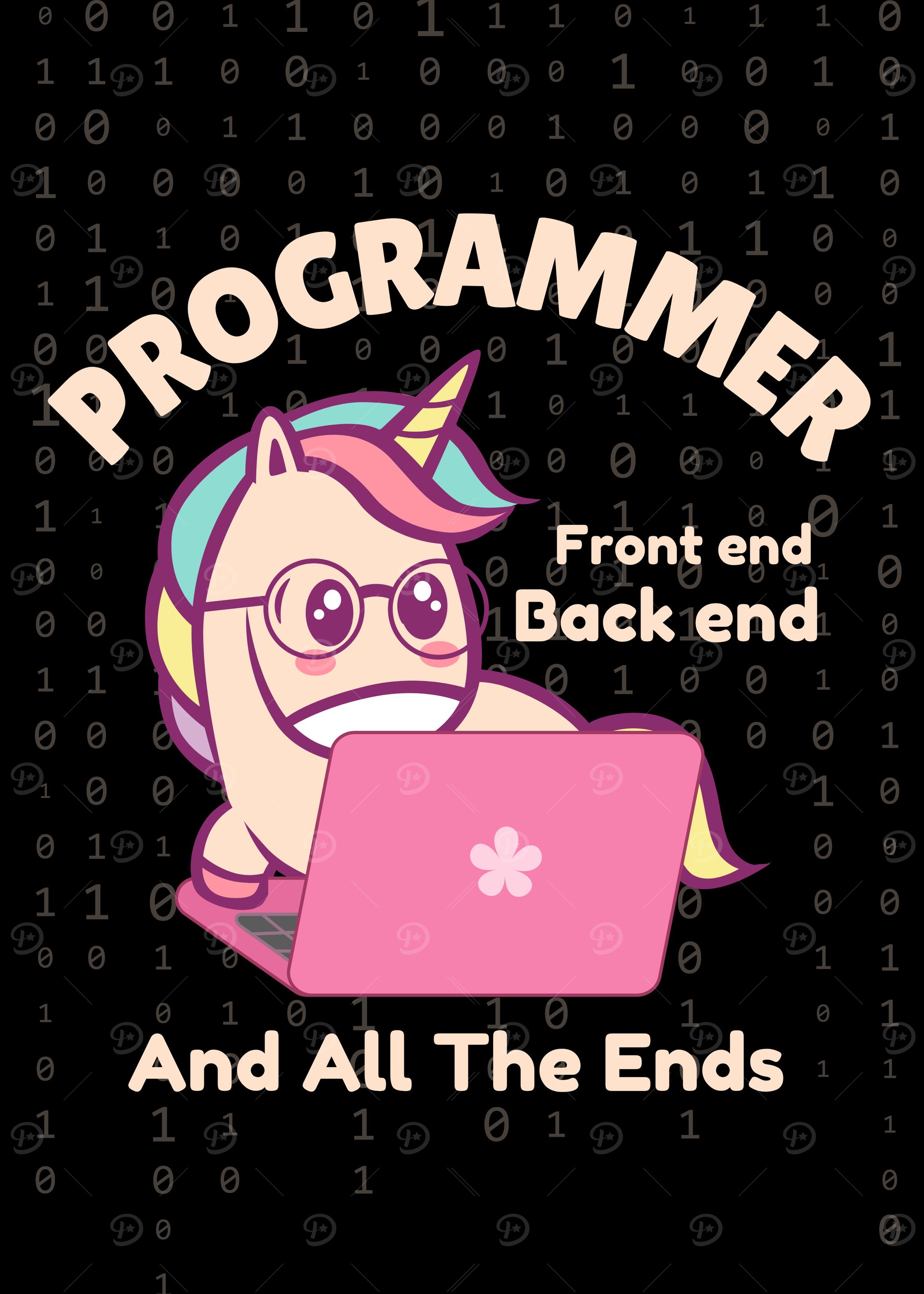 'Programmer Unicorn' Poster, picture, metal print, paint by ...