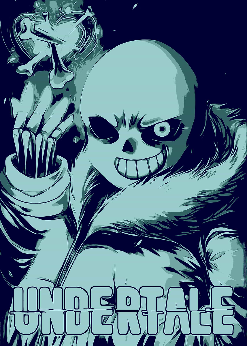 Sans Undertale' Poster, picture, metal print, paint by dead vomit