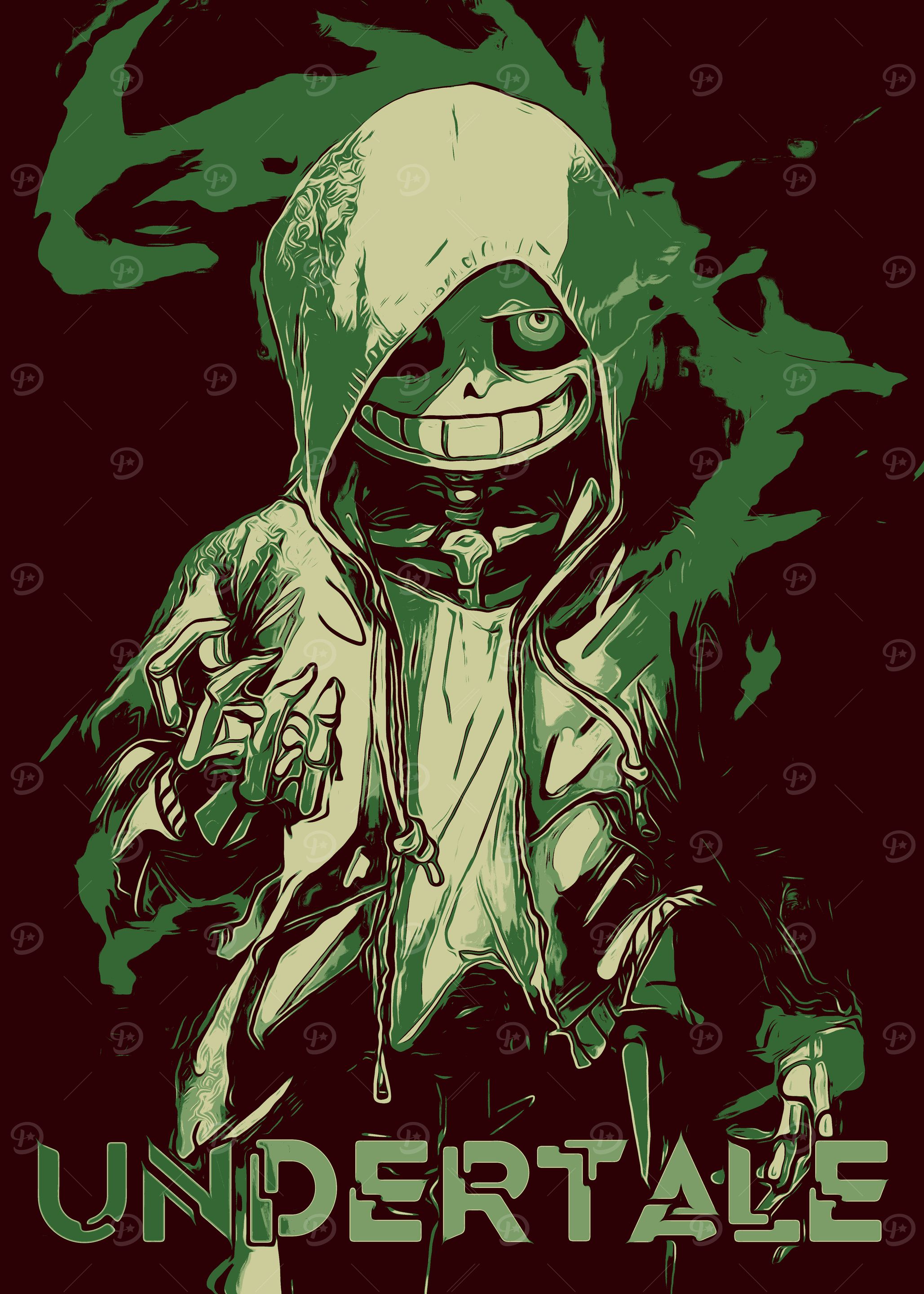 Sans Undertale Poster' Poster, picture, metal print, paint by dead