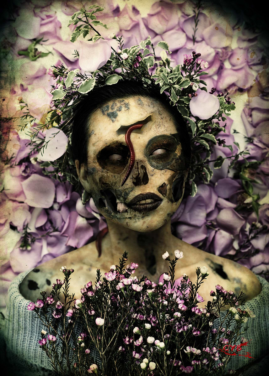 'Blooming Decay' Poster, picture, metal print, paint by AccesCyb | Displate