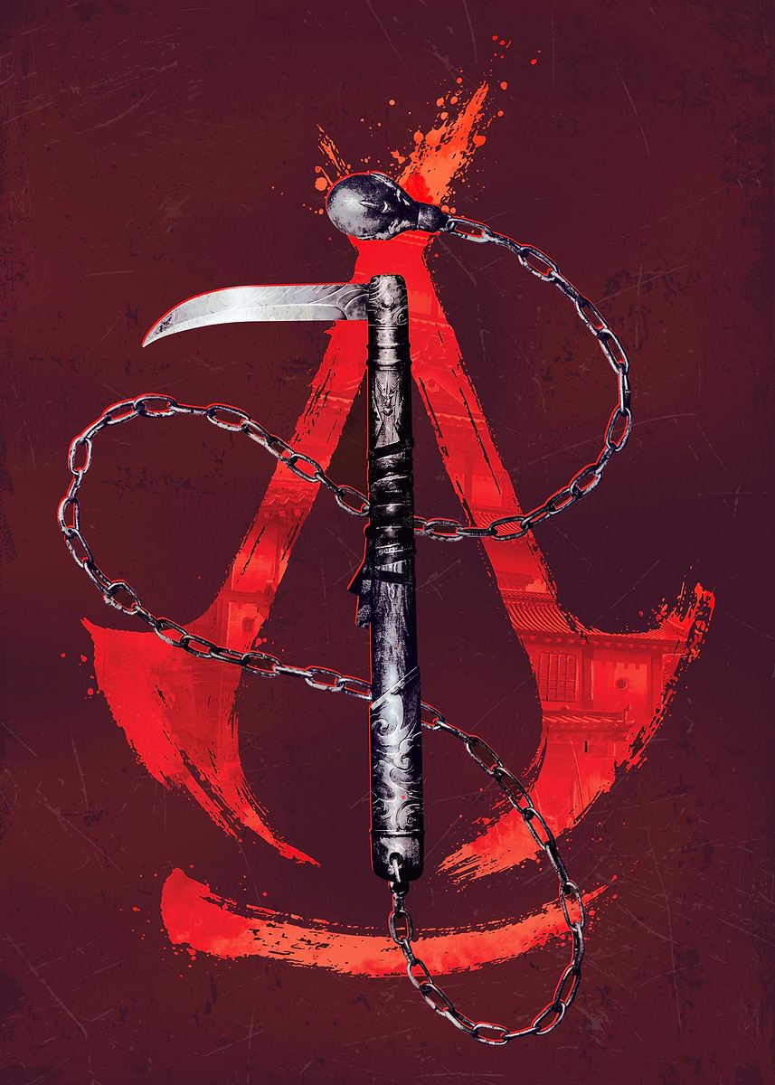 Displate　アサシン クリード ヴァル​​ハラ　メタルポスター Hammer Logo' Poster, picture, metal print, paint by