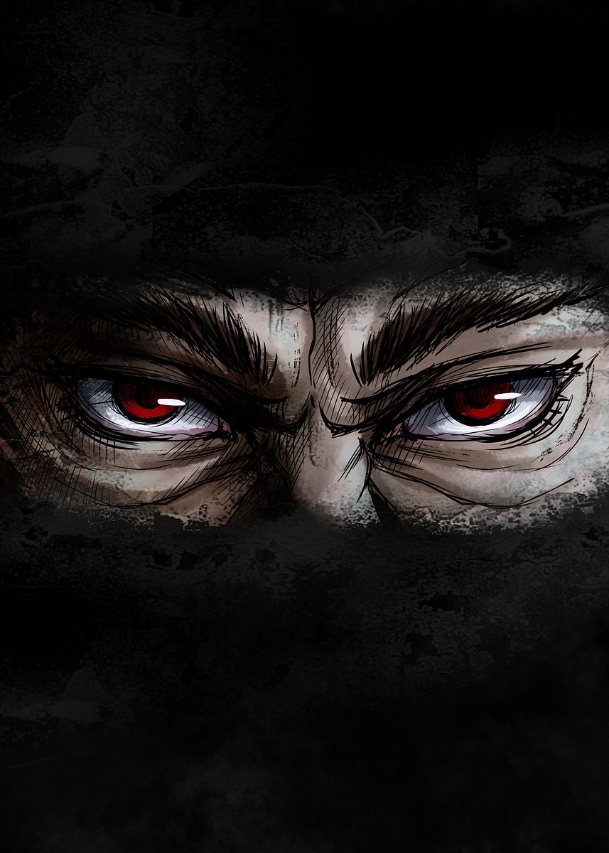 'Angry Red Eyes' Poster, picture, metal print, paint by Ericc Yummy ...