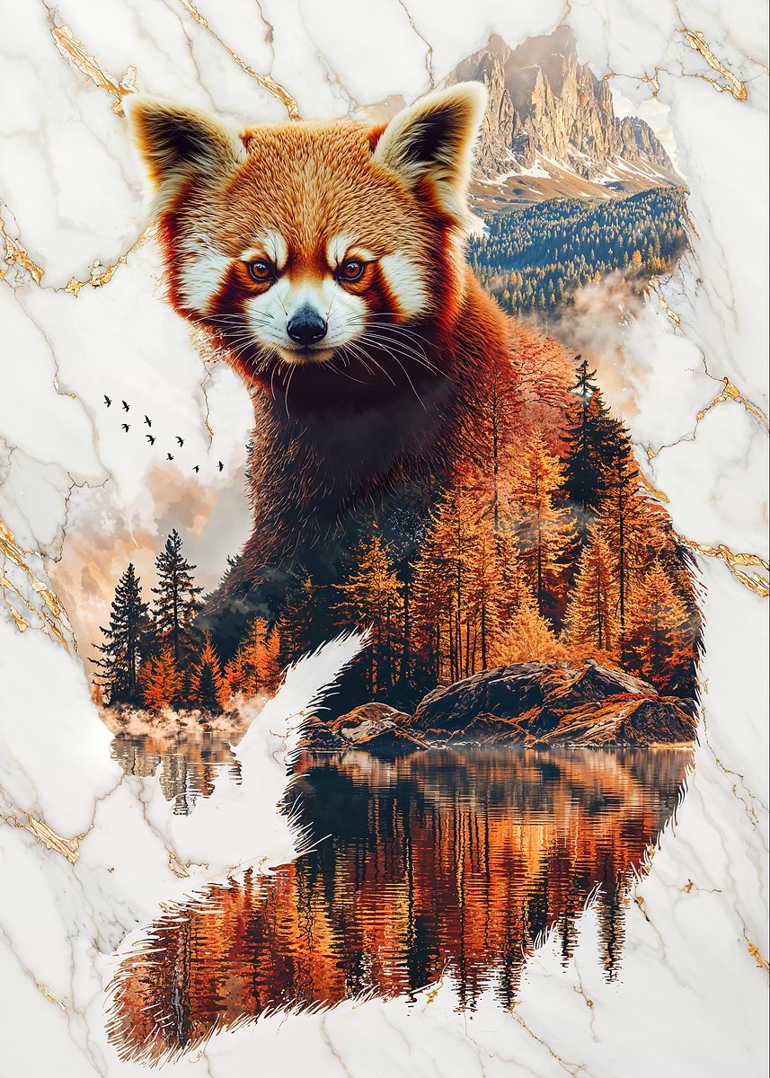Spirit of the Amber Forest — from the Avatars Of Nature collection, a Pixaverse metal print