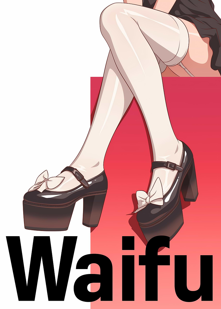 'Anime Waifu Legs' Poster, picture, metal print, paint by Sumi Kurai ...