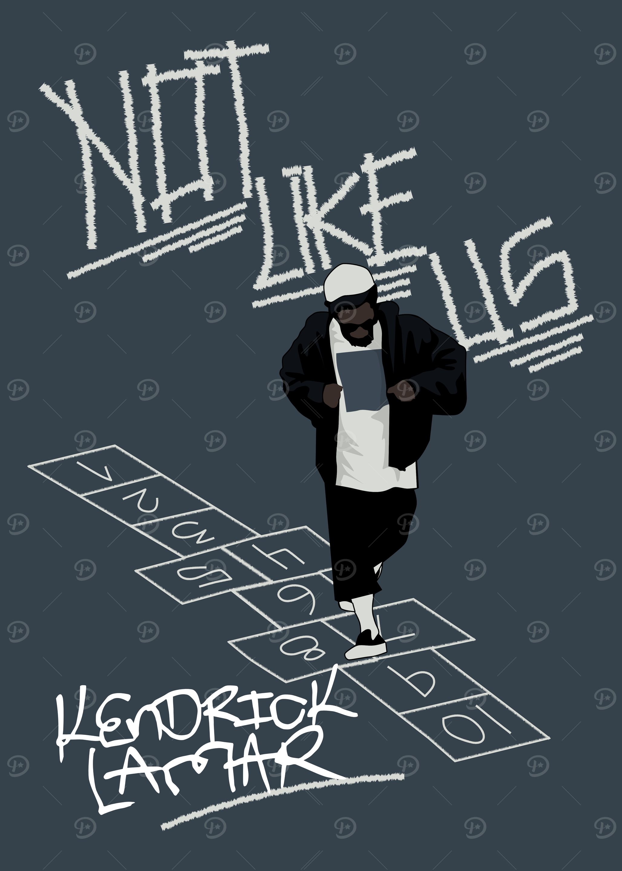 Kendrick Lamar Not Like Us' Poster, picture, metal print, paint by