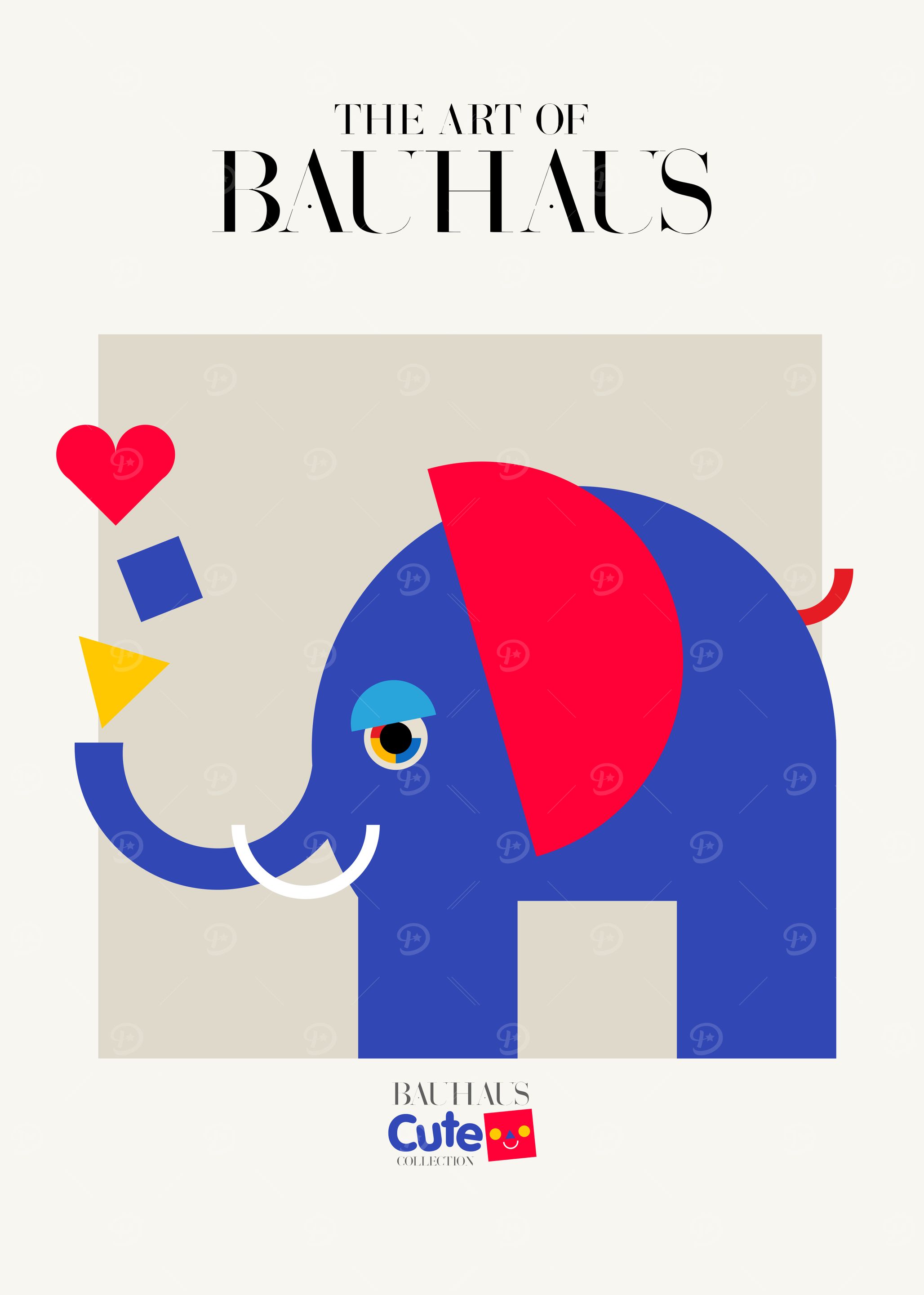 BAUHAUS FOR KIDS | BLUEPHANT' Poster, picture, metal print, paint by POP  ART WORLD | Displate