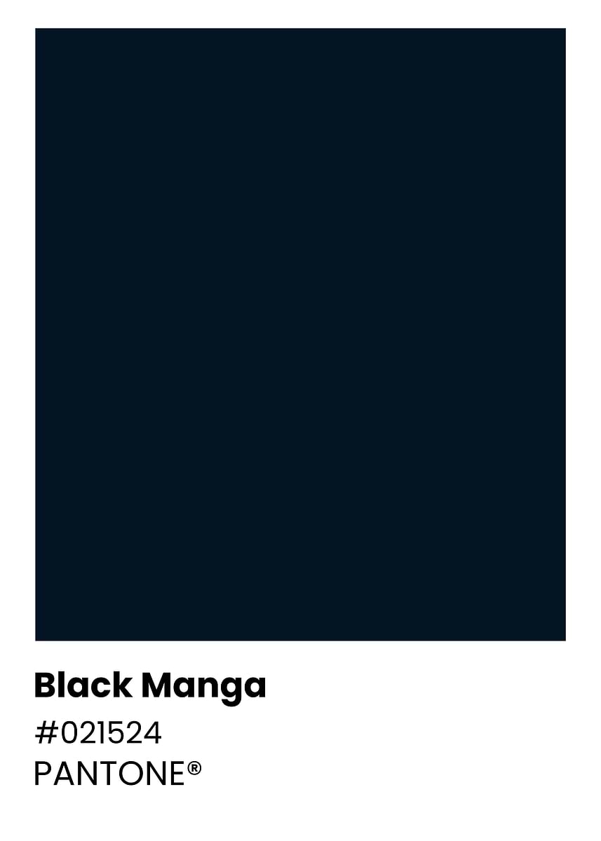 Pantone Black Manga Color' Poster, picture, metal print, paint by