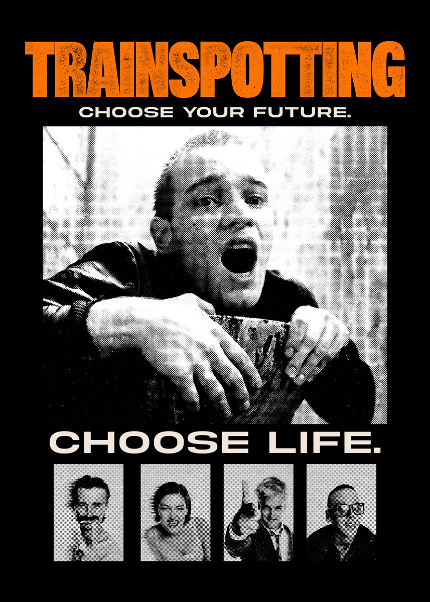 Trainspotting Movie Poster' Poster, picture, metal print, paint by