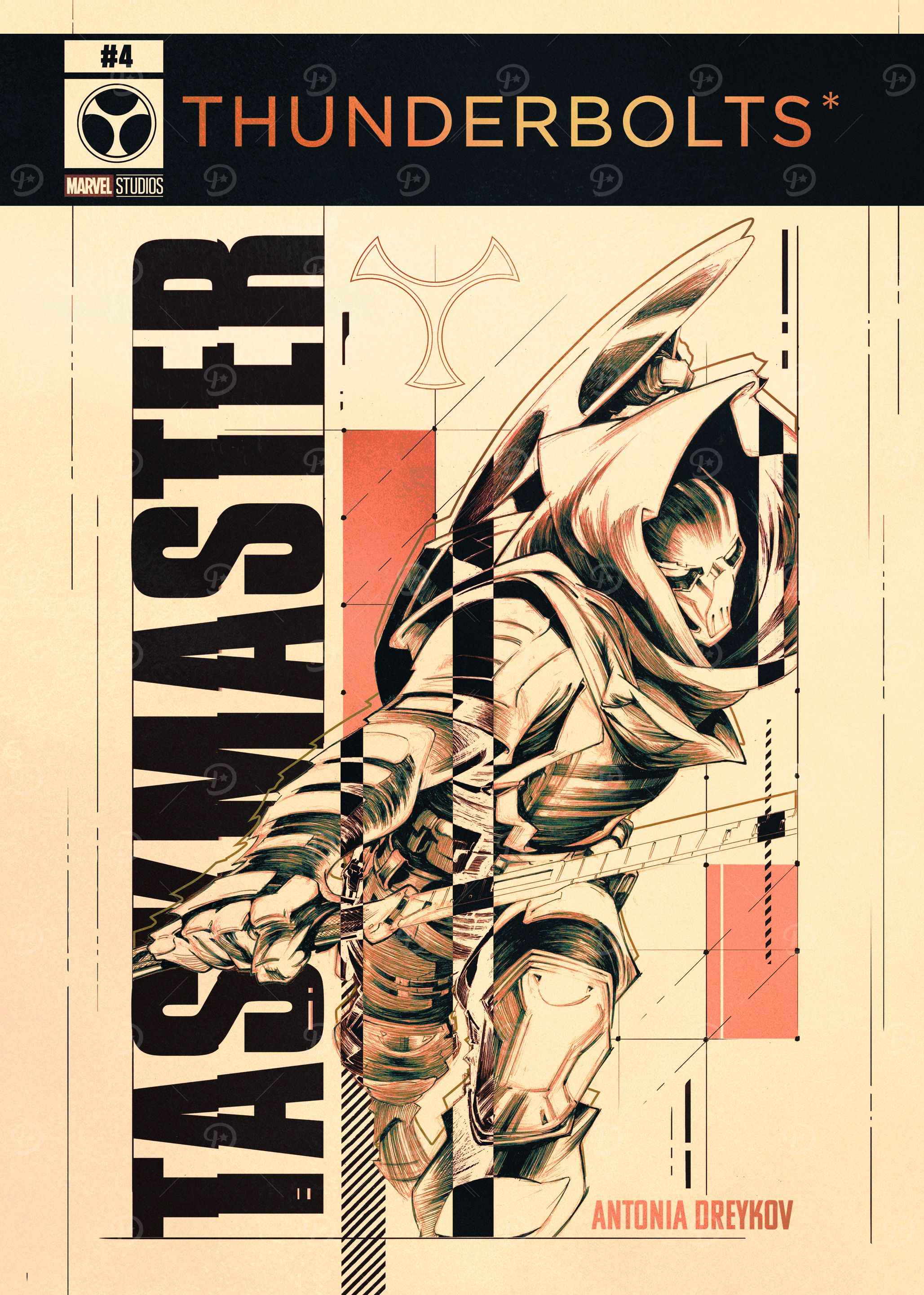 'Taskmaster Thunderbolts' Poster, picture, metal print, paint by Marvel ...