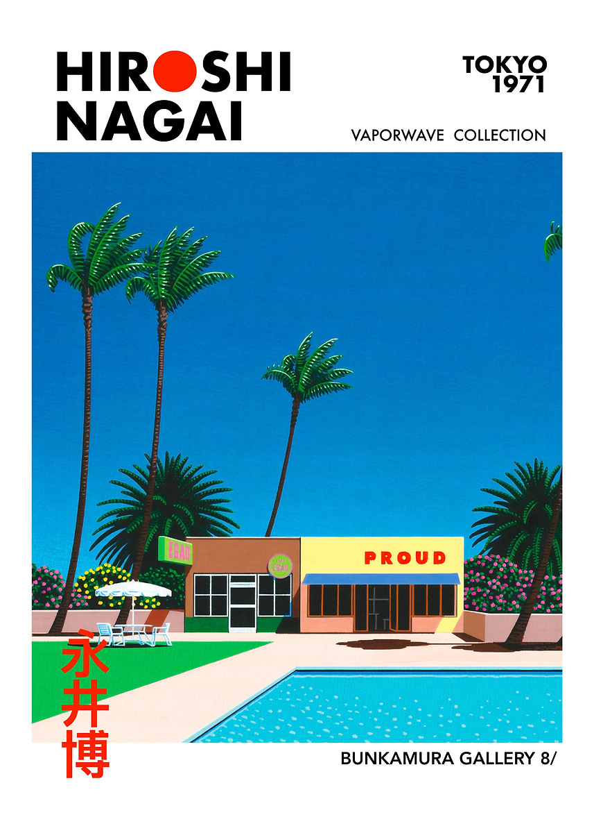 Hiroshi Nagai Vaporwave Print' Poster, picture, metal print, paint