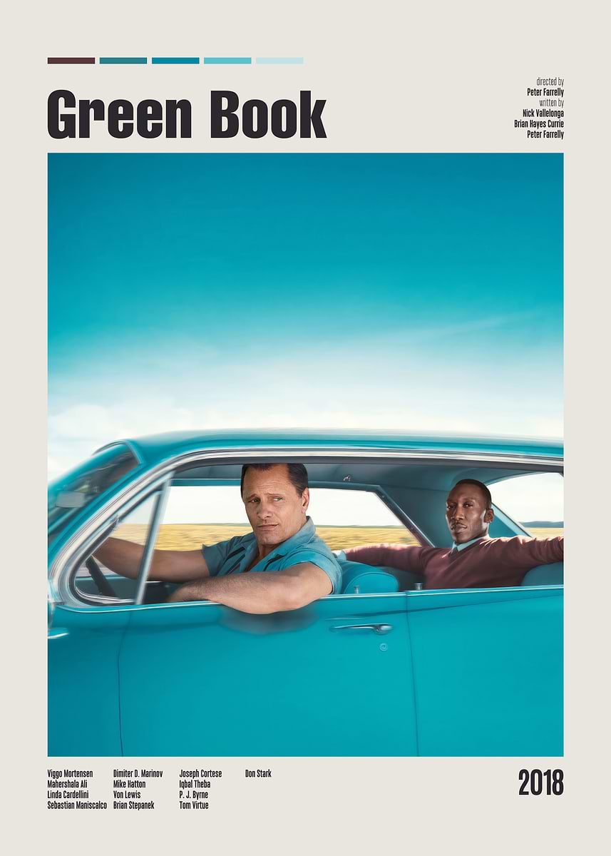 Green Book Movie Poster' Poster, picture, metal print, paint by