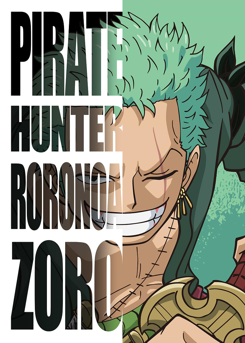Displate ONE PIECE サボ Limited Poster Pirate Hunter Roronoa Zoro' Poster, picture, metal print