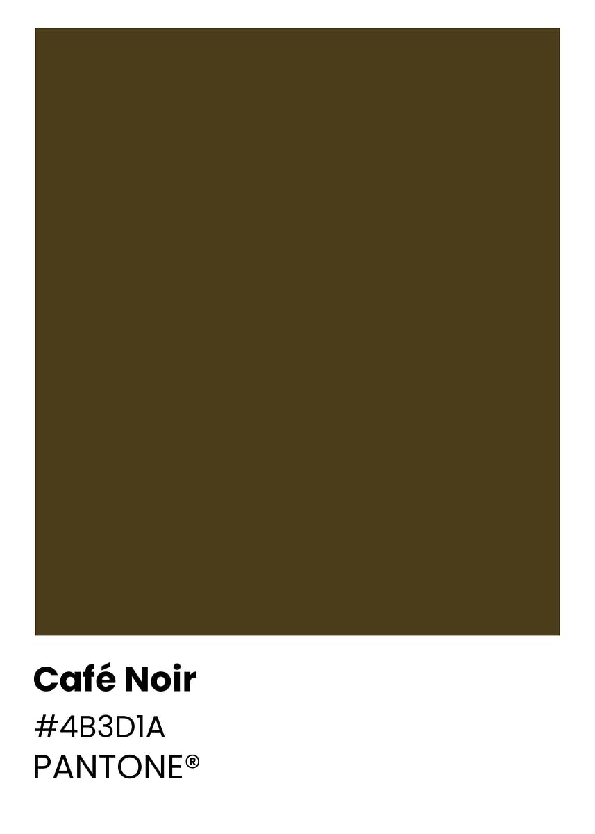Pantone Color Chart - Café Noir' Poster, picture, metal print