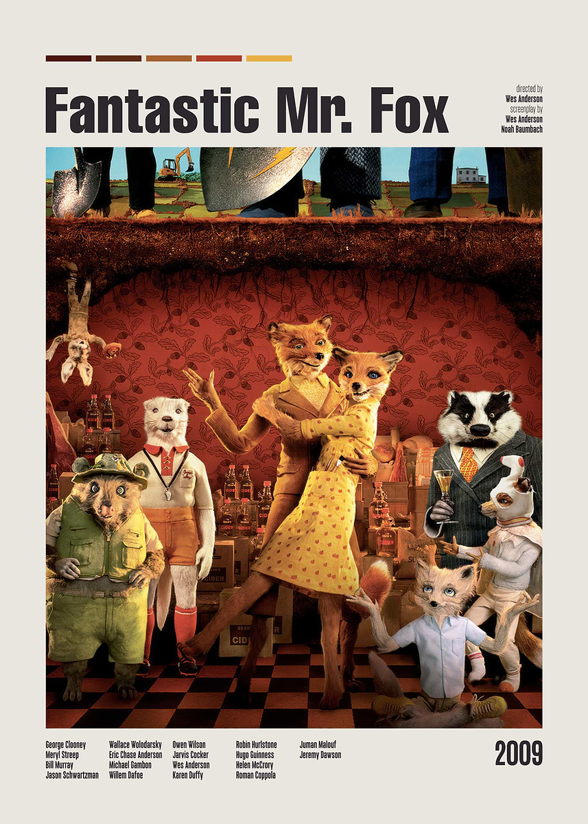 Fantastic Mr. Fox Movie Poster' Poster, picture, metal print