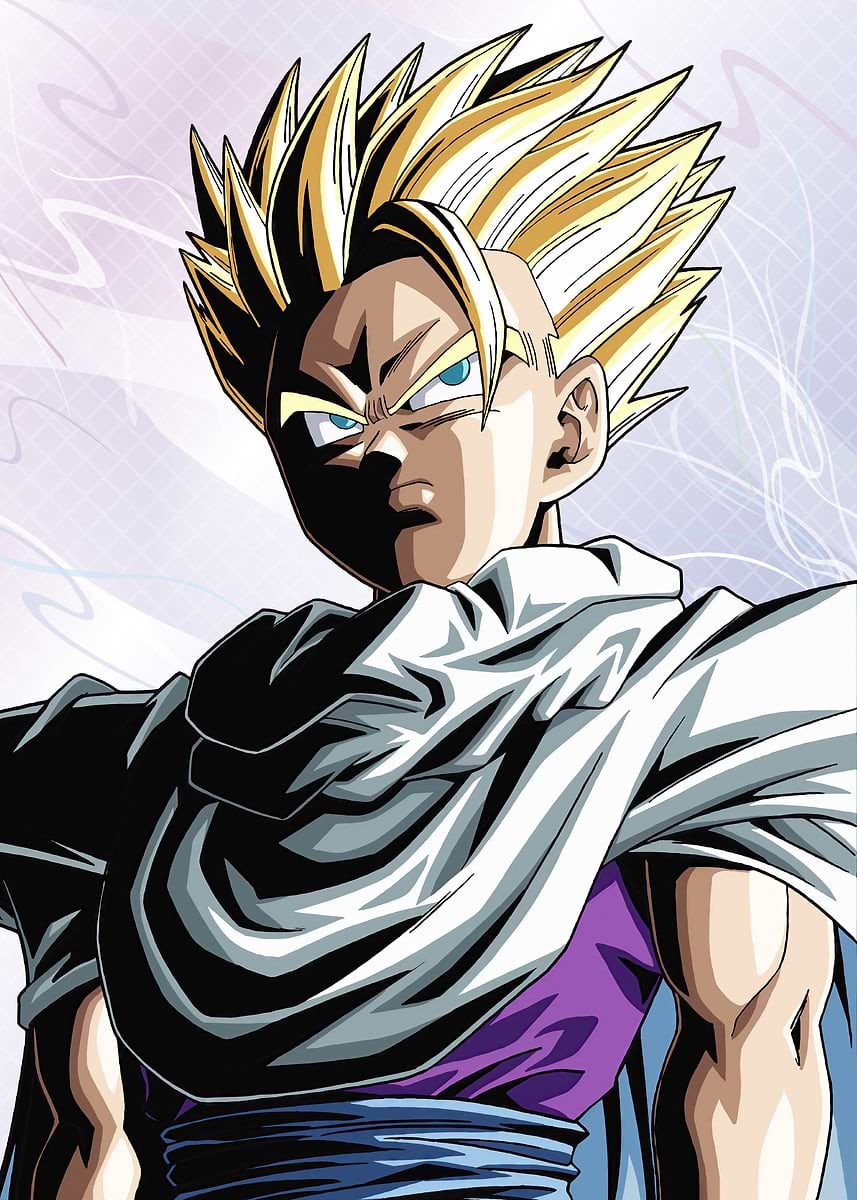DBZ Kid Gohan Epic Portrait' Poster, picture, metal print, paint