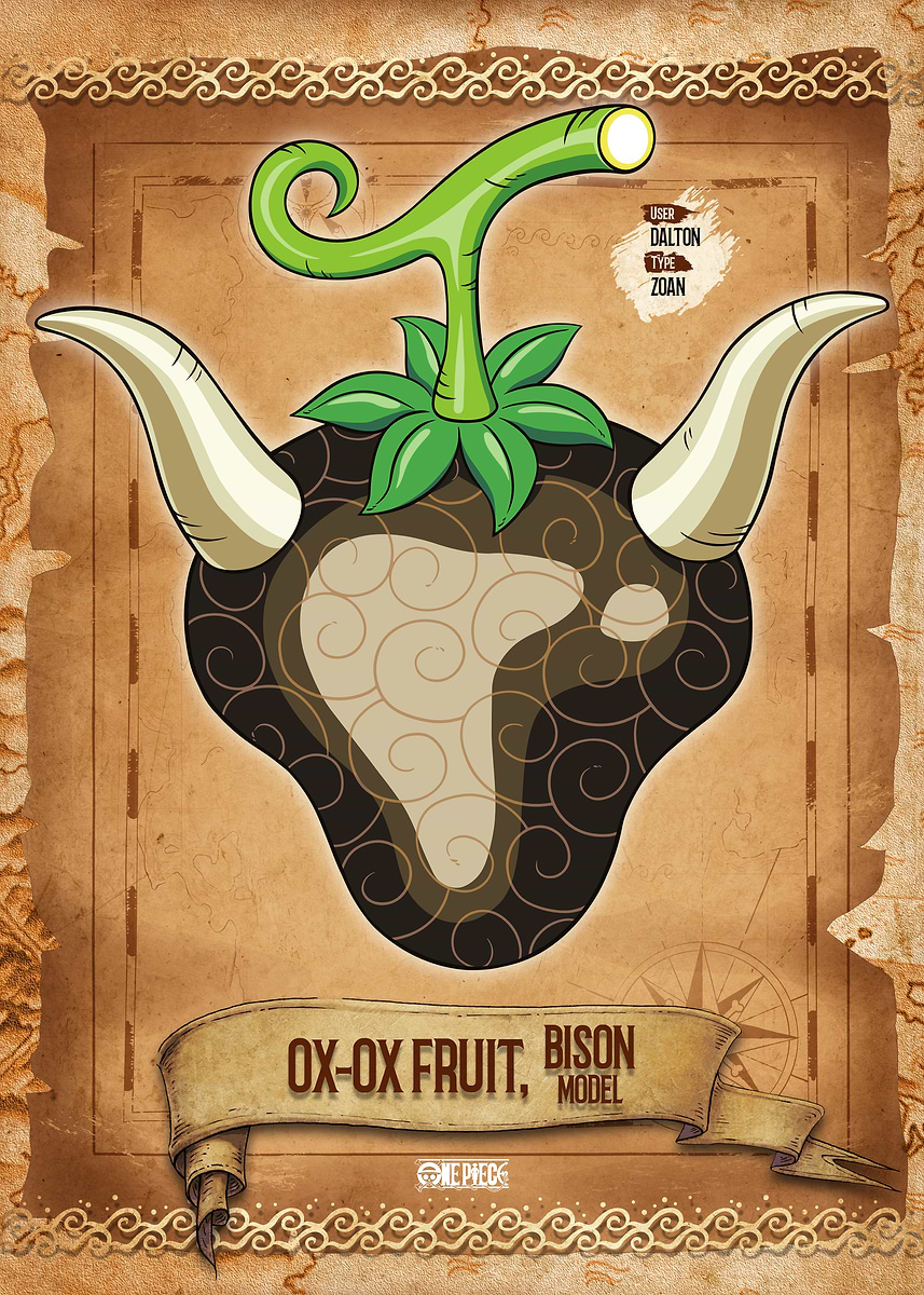 OX-OX BISON Fruit' Poster, picture, metal print, paint by