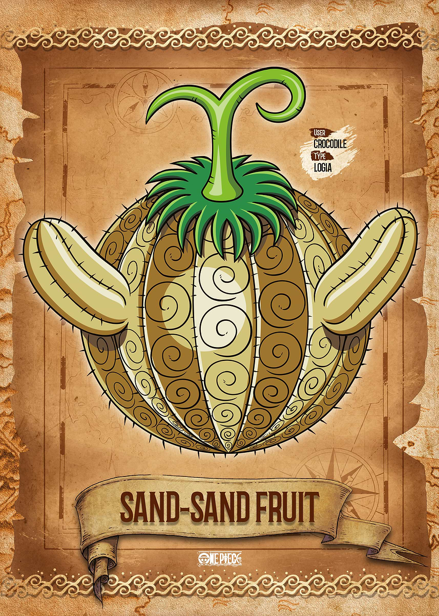 Displate ONE PIECE サボ Limited Poster SAND-SAND Fruit' Poster, picture, metal print, paint by One