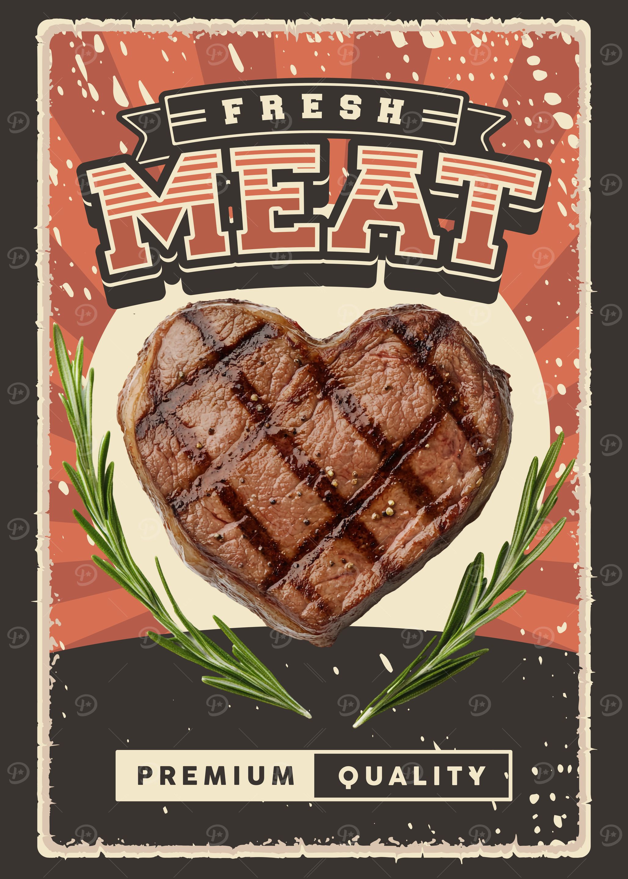 'Fresh Meat Premium Quality Poster' Poster, picture, metal print, paint ...