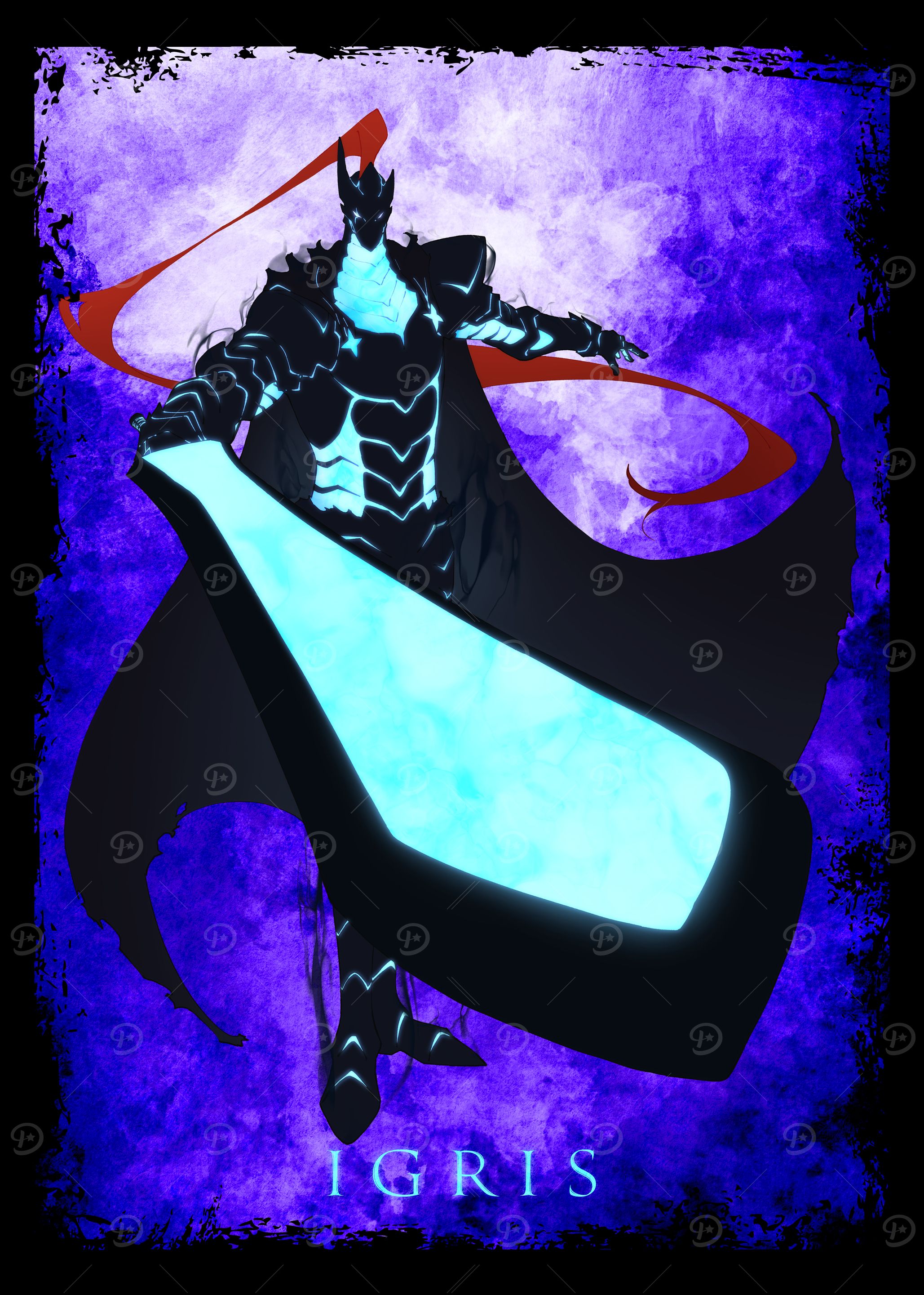 Shadows and Monsters - Igris' Poster, picture, metal print, paint