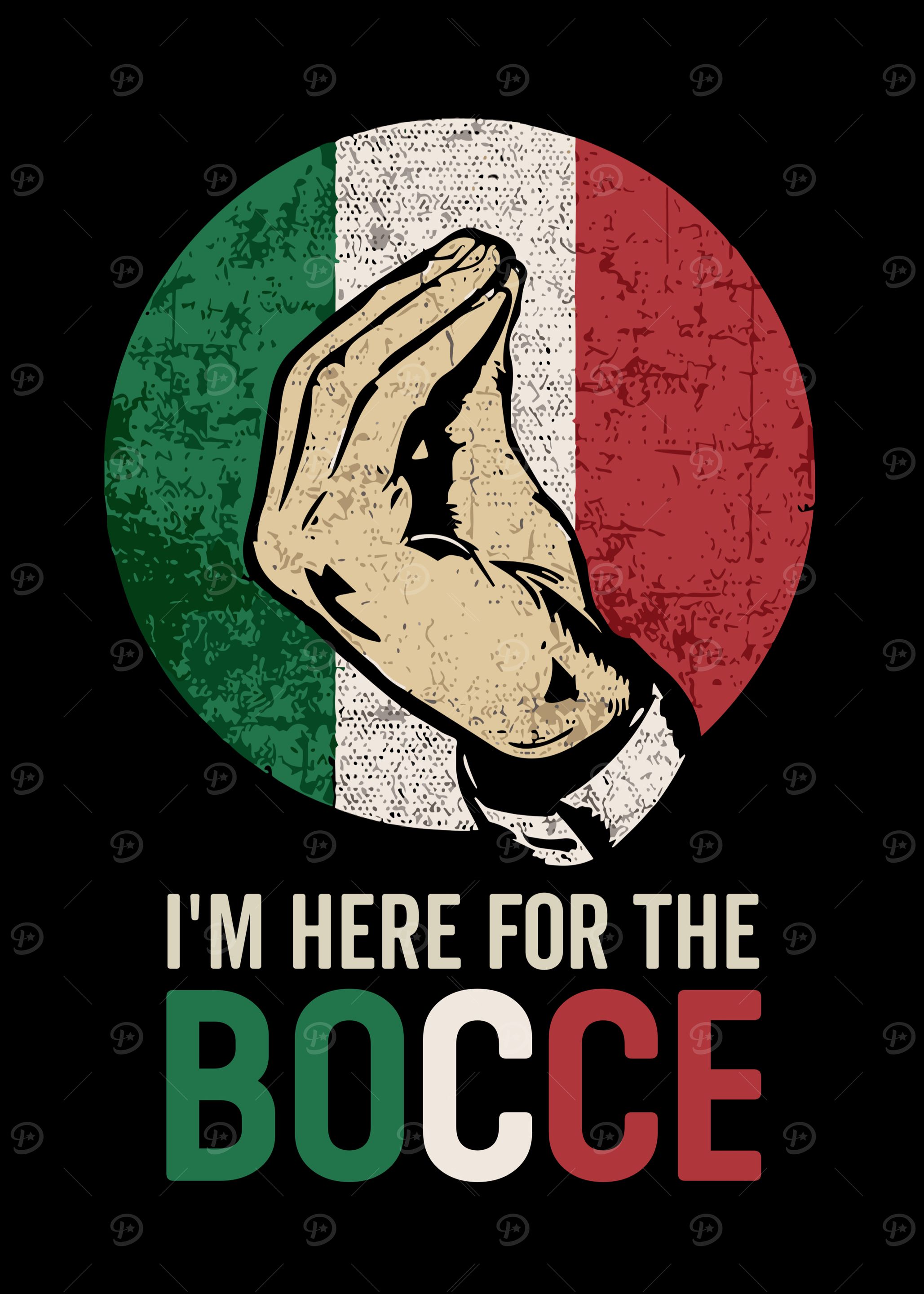 'I'm Here for the Bocce' Poster, picture, metal print, paint by ...