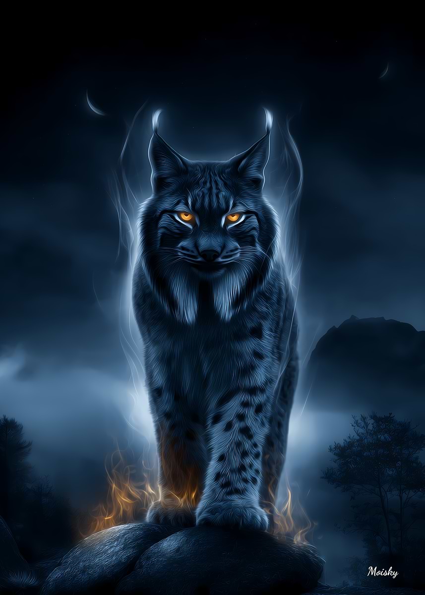 Ember Lynx – Silent Flame of the Shadow Realm' Poster, picture