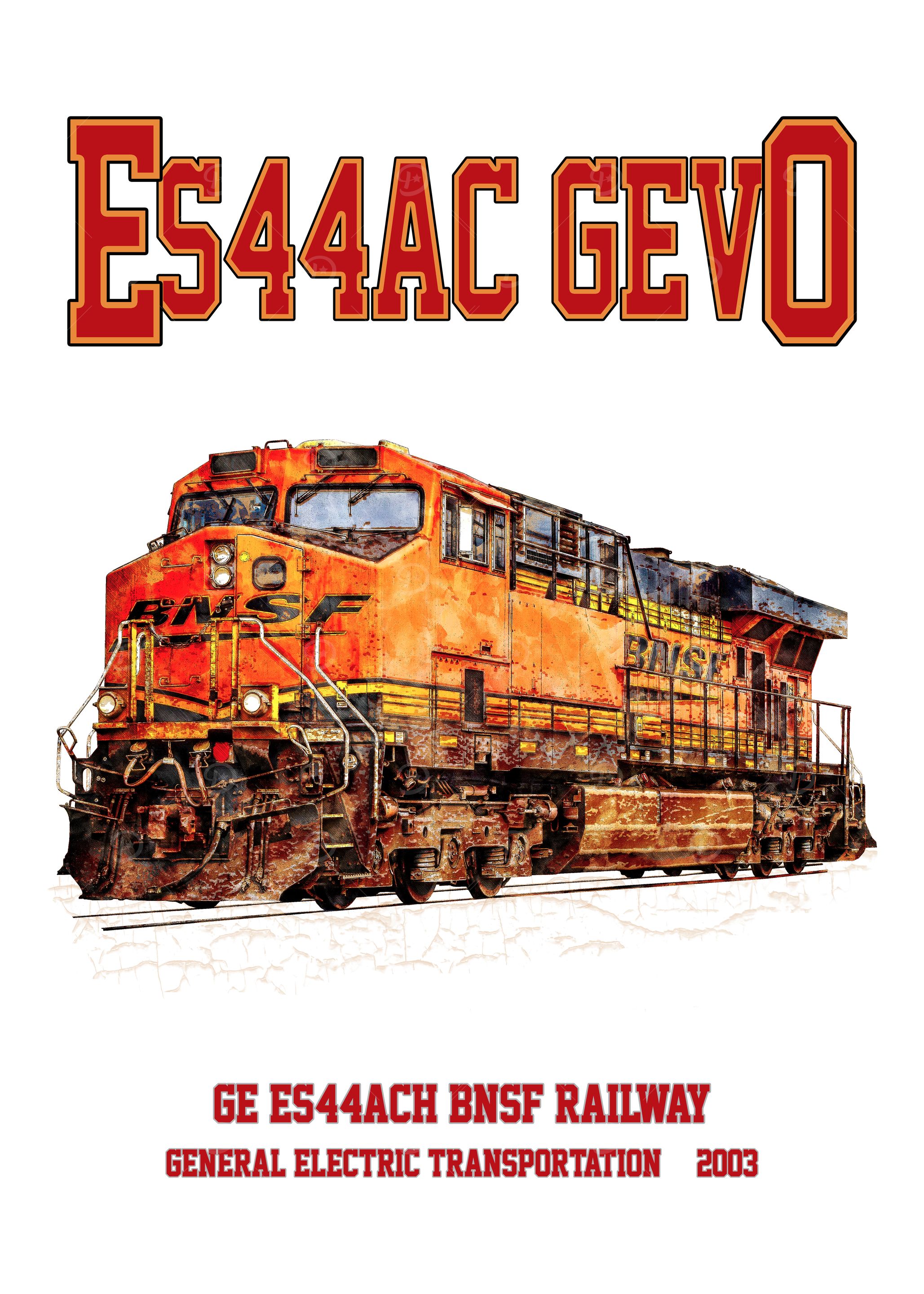 GE ES44AC GEVO Diesel Locomotive used on American BNSF Freight