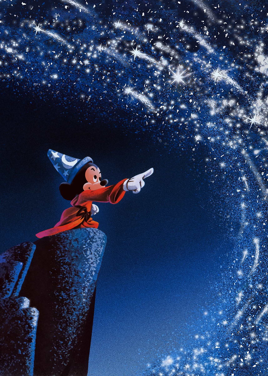 Sorcerer Mickey Conducting the Stars' Poster, picture, metal print