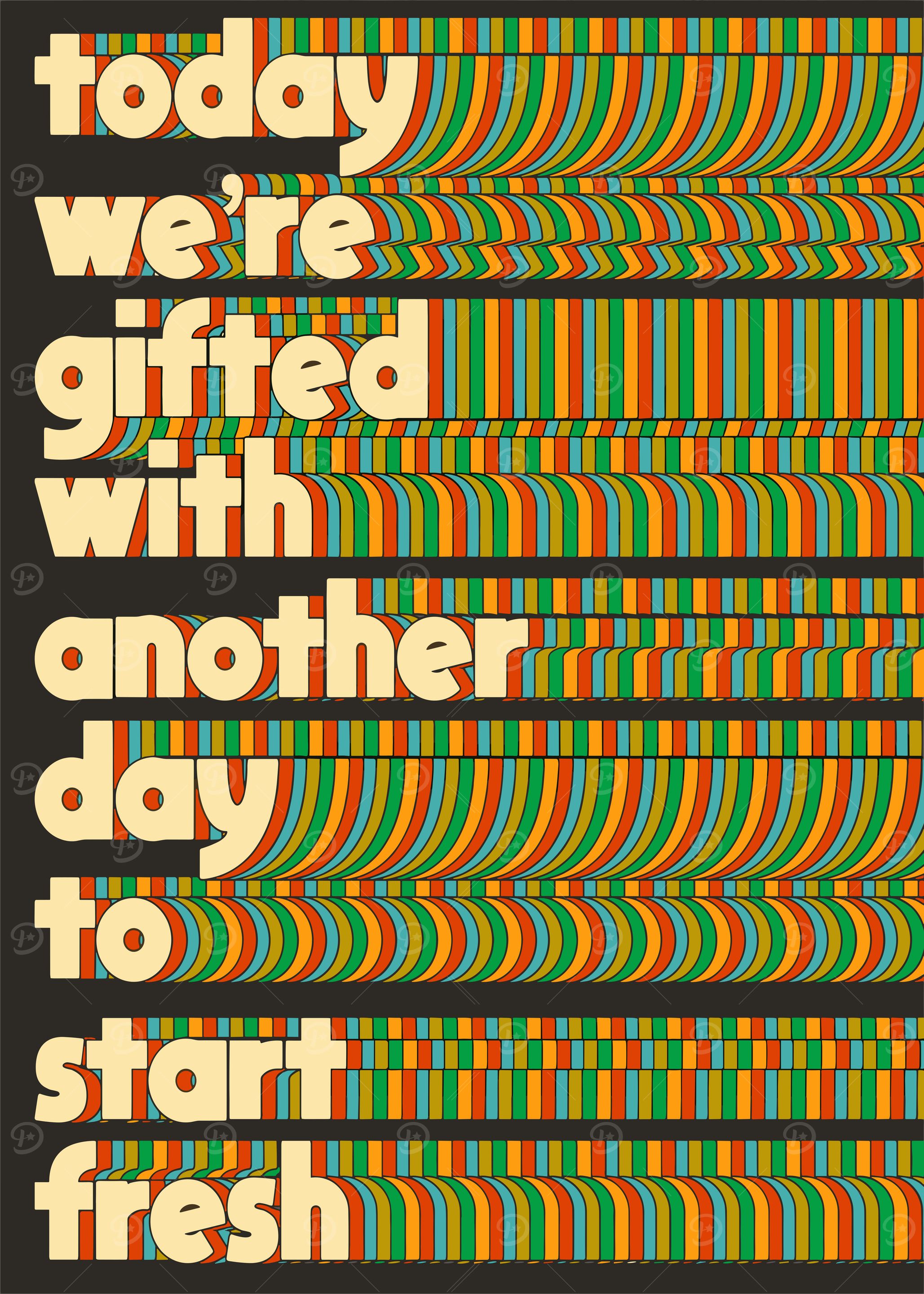 'Inspirational Retro Text Art' Poster, picture, metal print, paint by ...