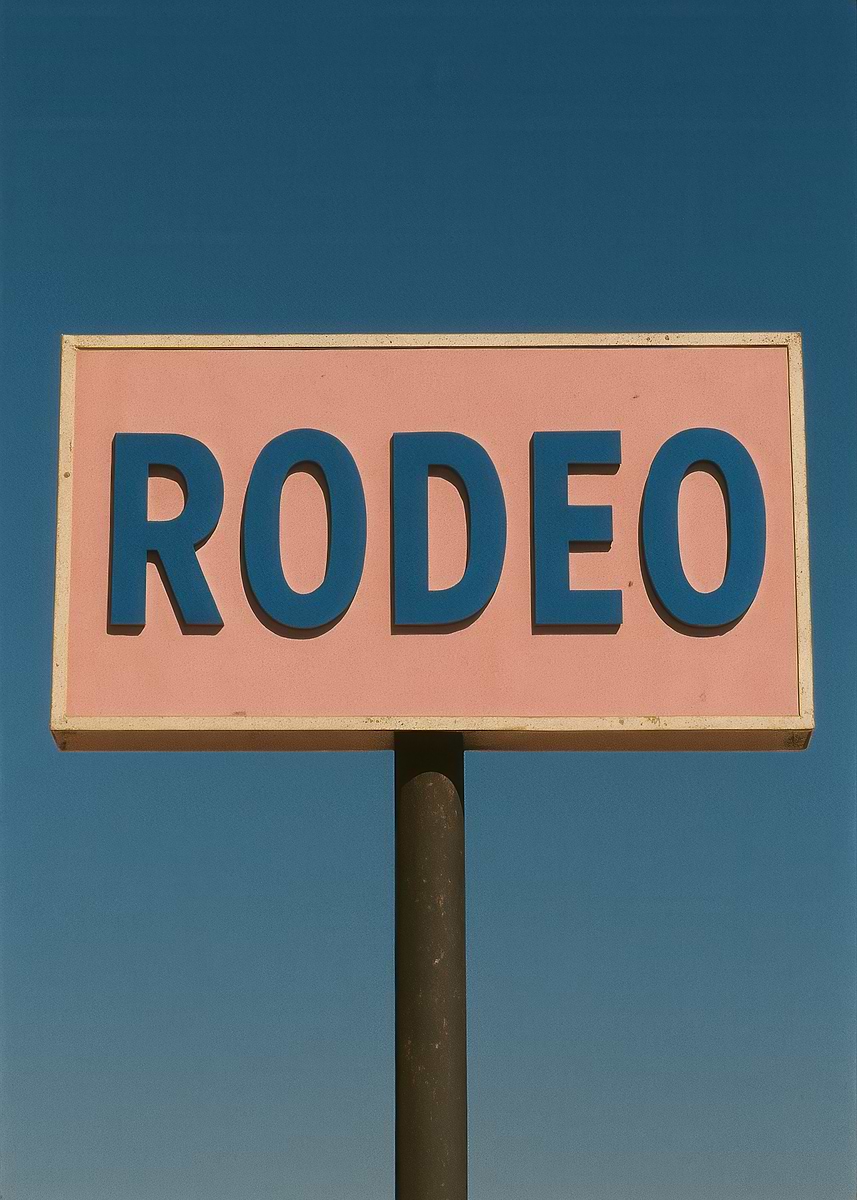 Texas Rodeo Sign 'Rodeo Sign Western Pink' Poster, picture, metal print, paint by Marie ...