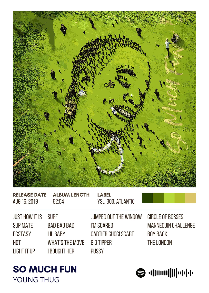 額縁付き】 so much fun / young thug A2ポスター Young Thug So Much