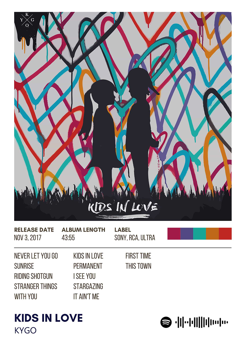 Kygo Kids in Love' Poster, picture, metal print, paint by LOCKET