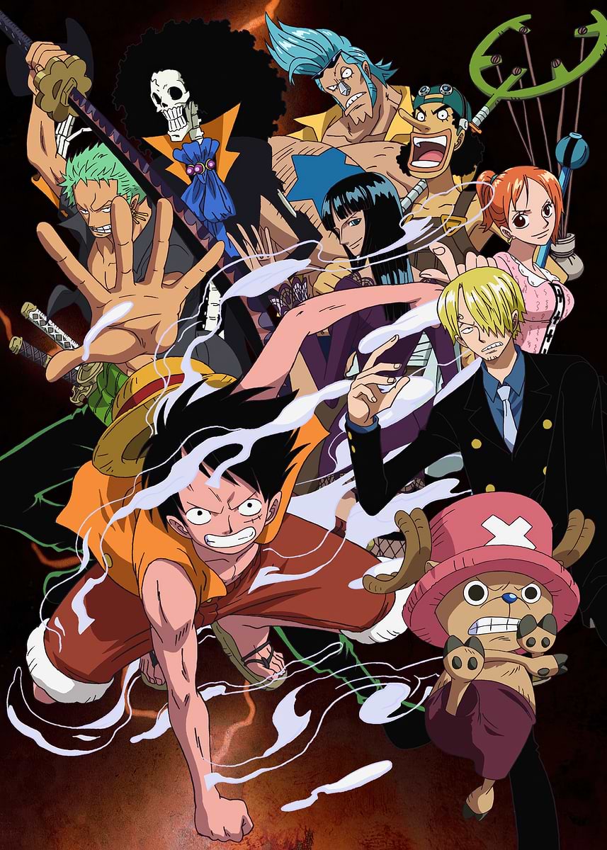 Thriller Bark Straw Hats' Poster, picture, metal print, paint by