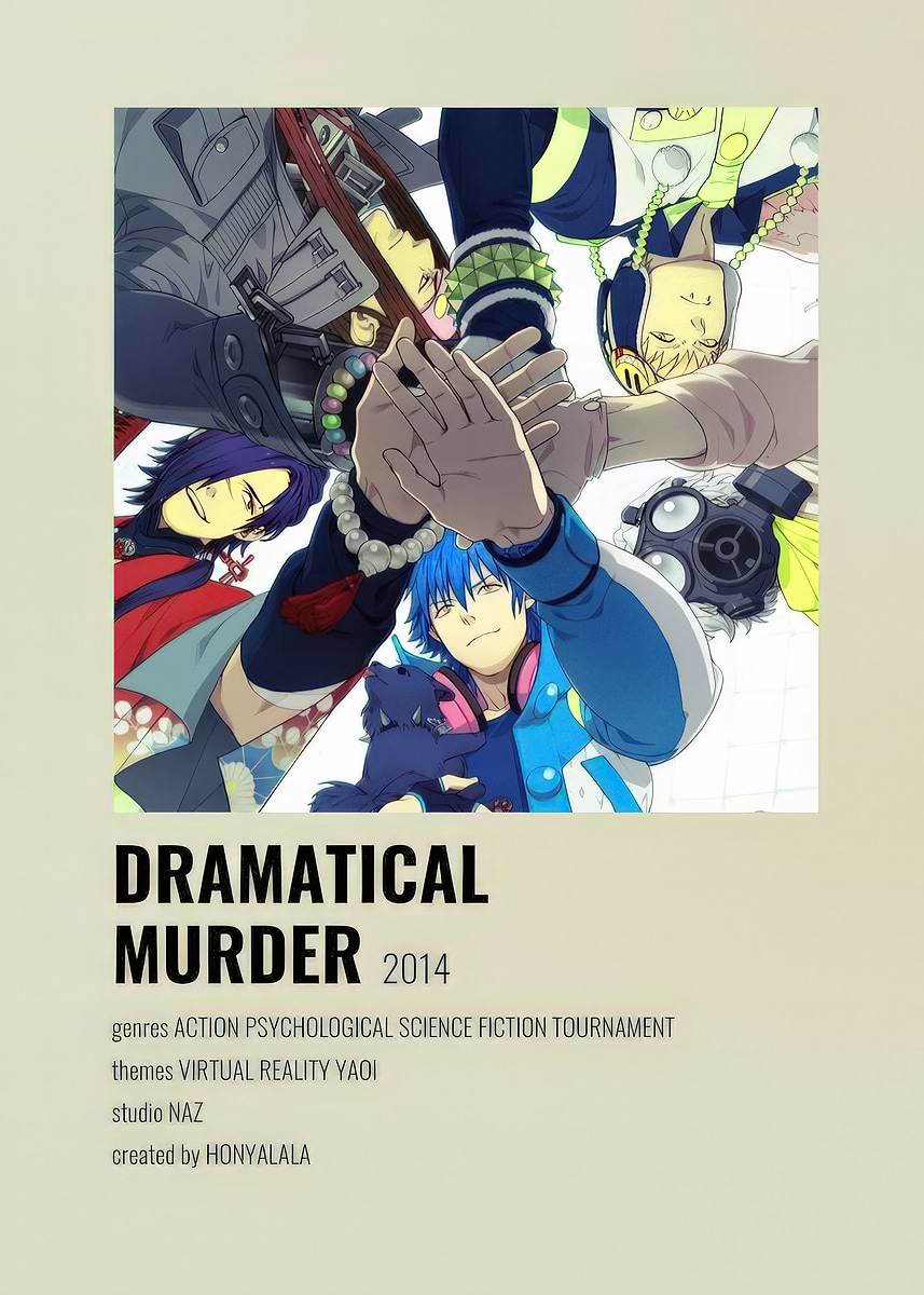 Dramatical Murder Anime Poster' Poster, picture, metal print