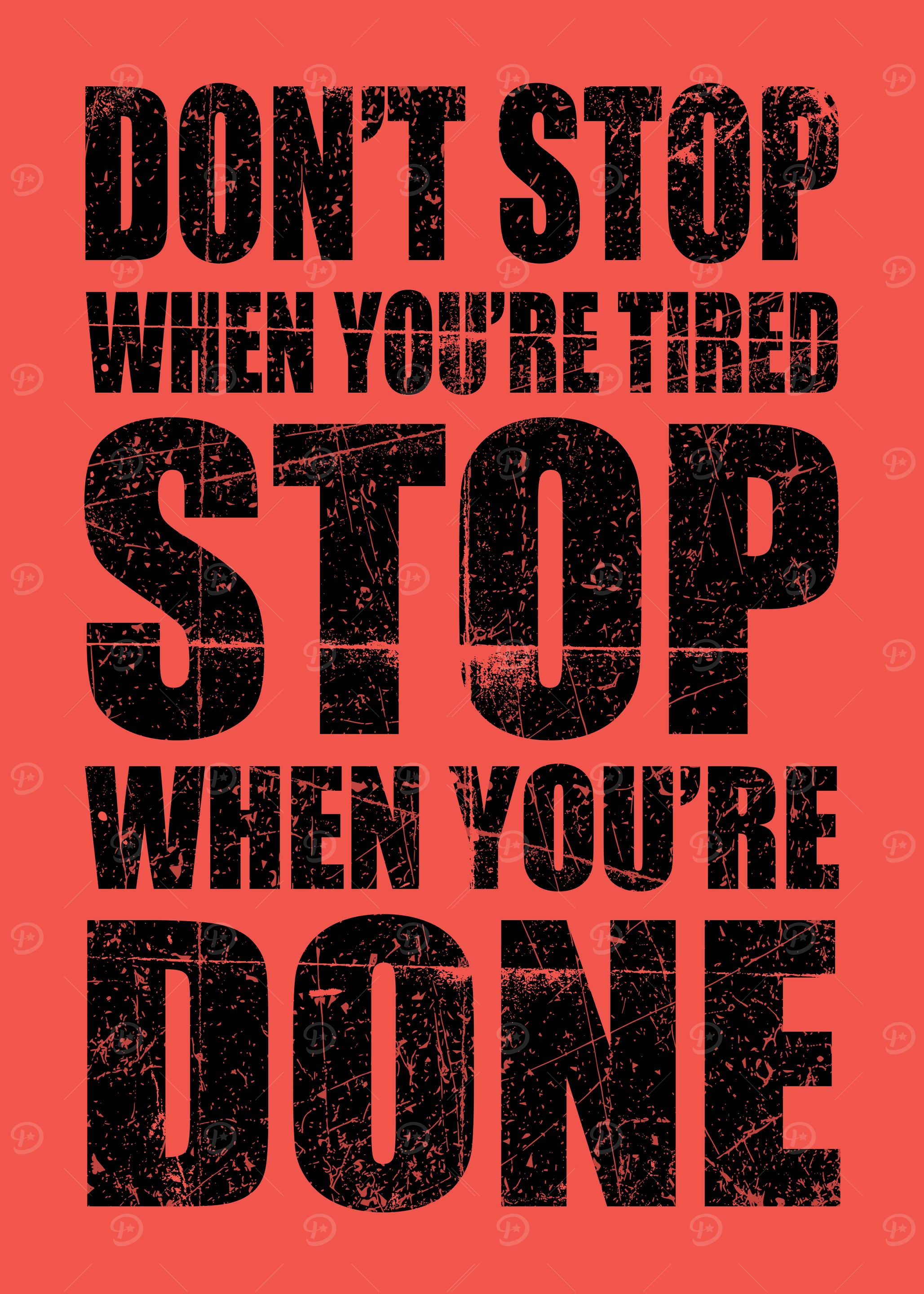 'Don't Stop Until Done Gym Motivation & Productivity' Poster, picture ...