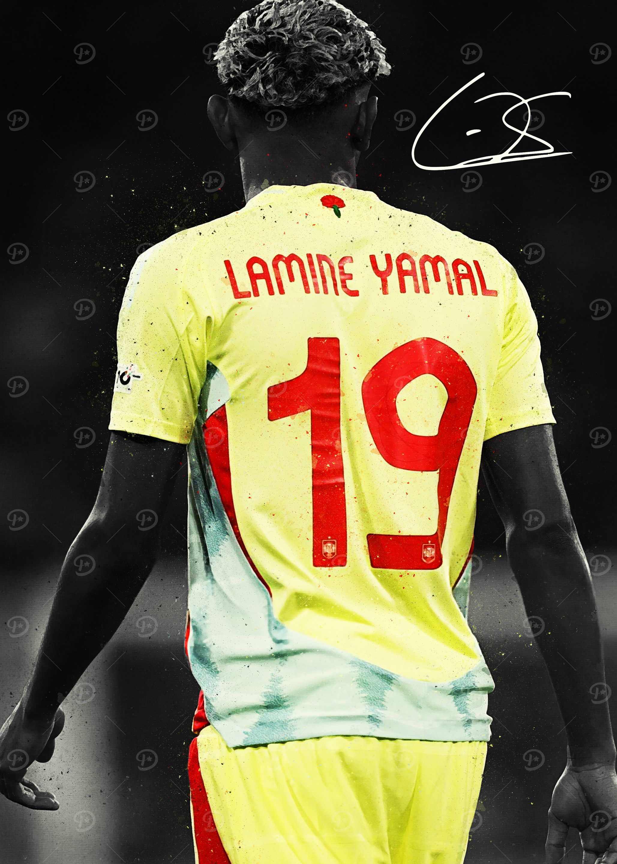 Yamal Rasmlar 'Lamine Yamal Soccer' Poster, picture, metal print, paint by Katy 227 ...