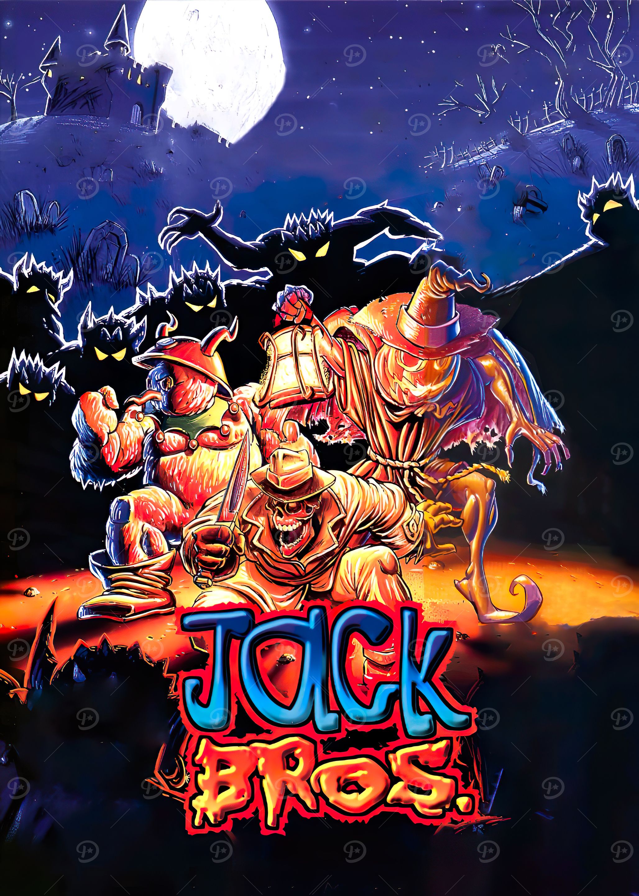 Jack Bros. Game Cover Art' Poster, picture, metal print, paint by