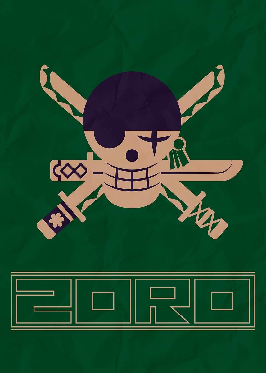Roronoa Zoro Flag' Poster, picture, metal print, paint by