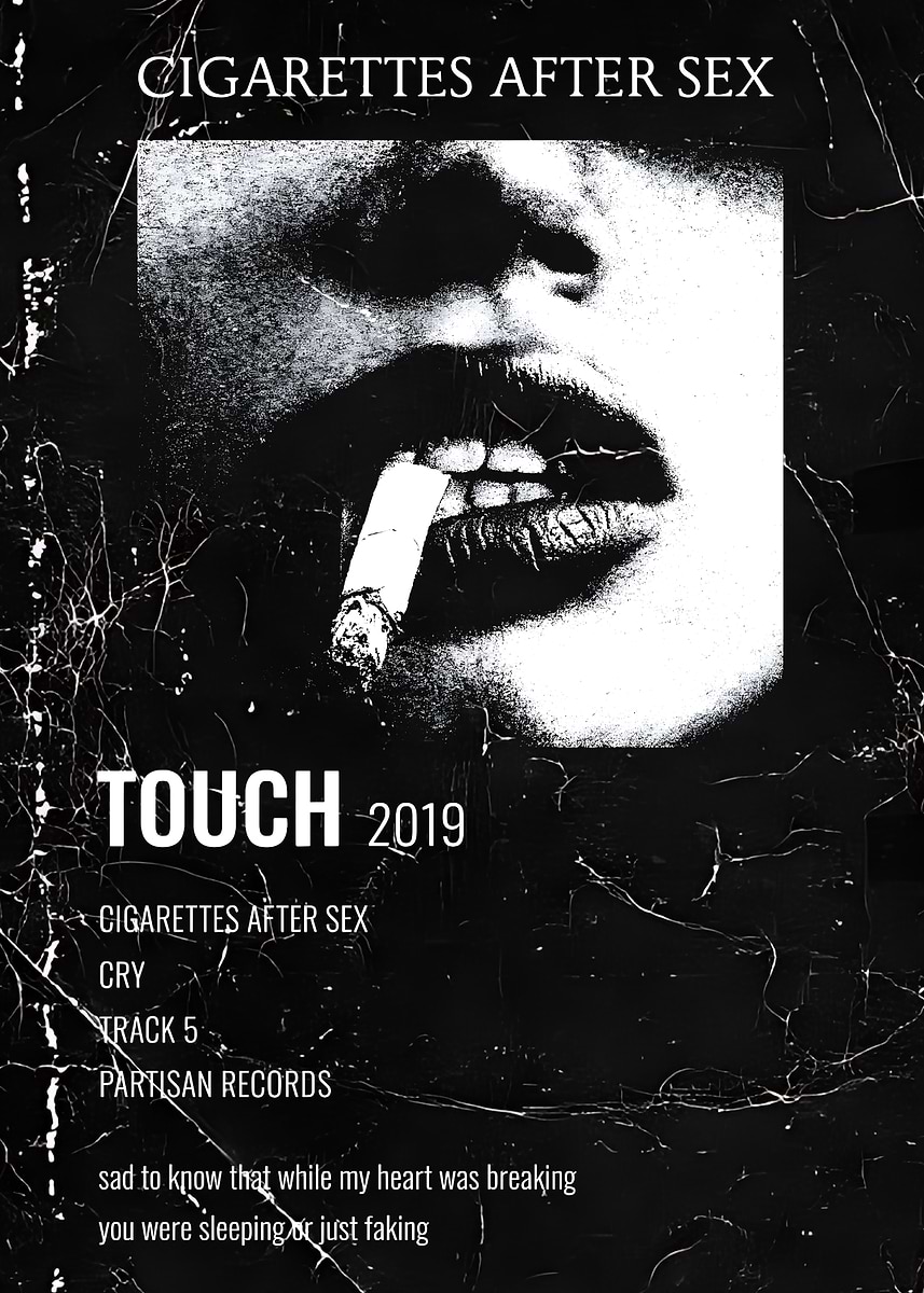 Cigarettes After Sex - Touch Album' Poster, picture, metal